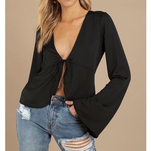 Black blouse boho style